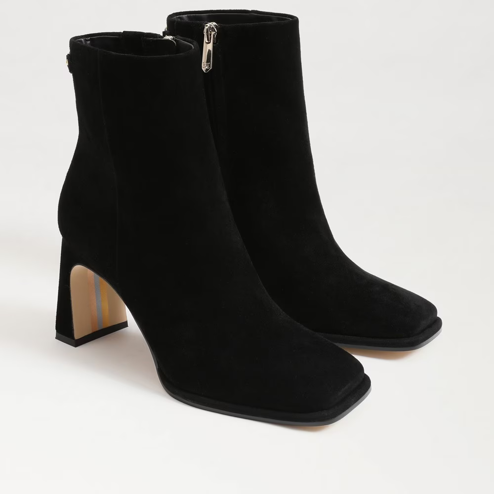 Irie Square Toed Ankle Bootie - Black Suede