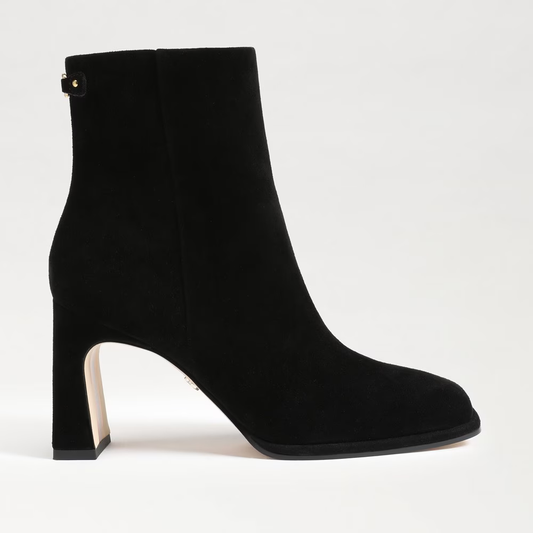 Irie Square Toed Ankle Bootie - Black Suede