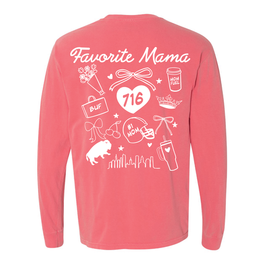 Favorite Mama Sketch in Watermelon