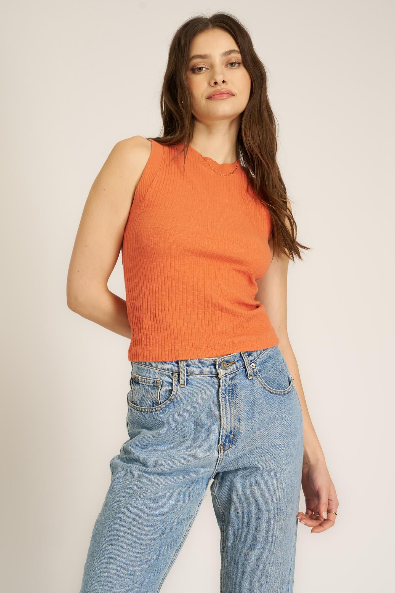 Player Racerback Rib Tank sunset