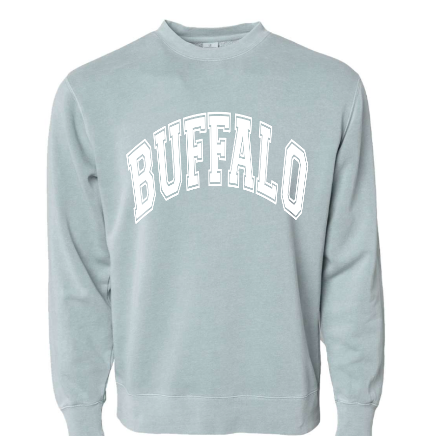 Buffalo Pigment Dye Crew in Sage