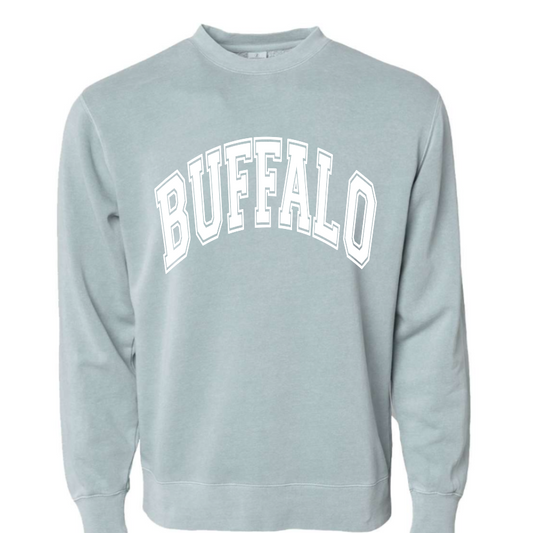 Buffalo Pigment Dye Crew in Sage