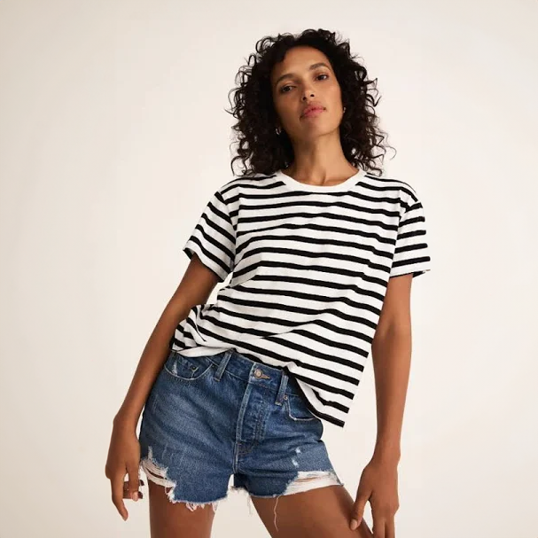 Go To Stripe Tee Black