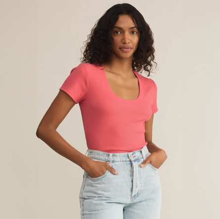 Sirena Short Sleeve Tee Sunset Pink