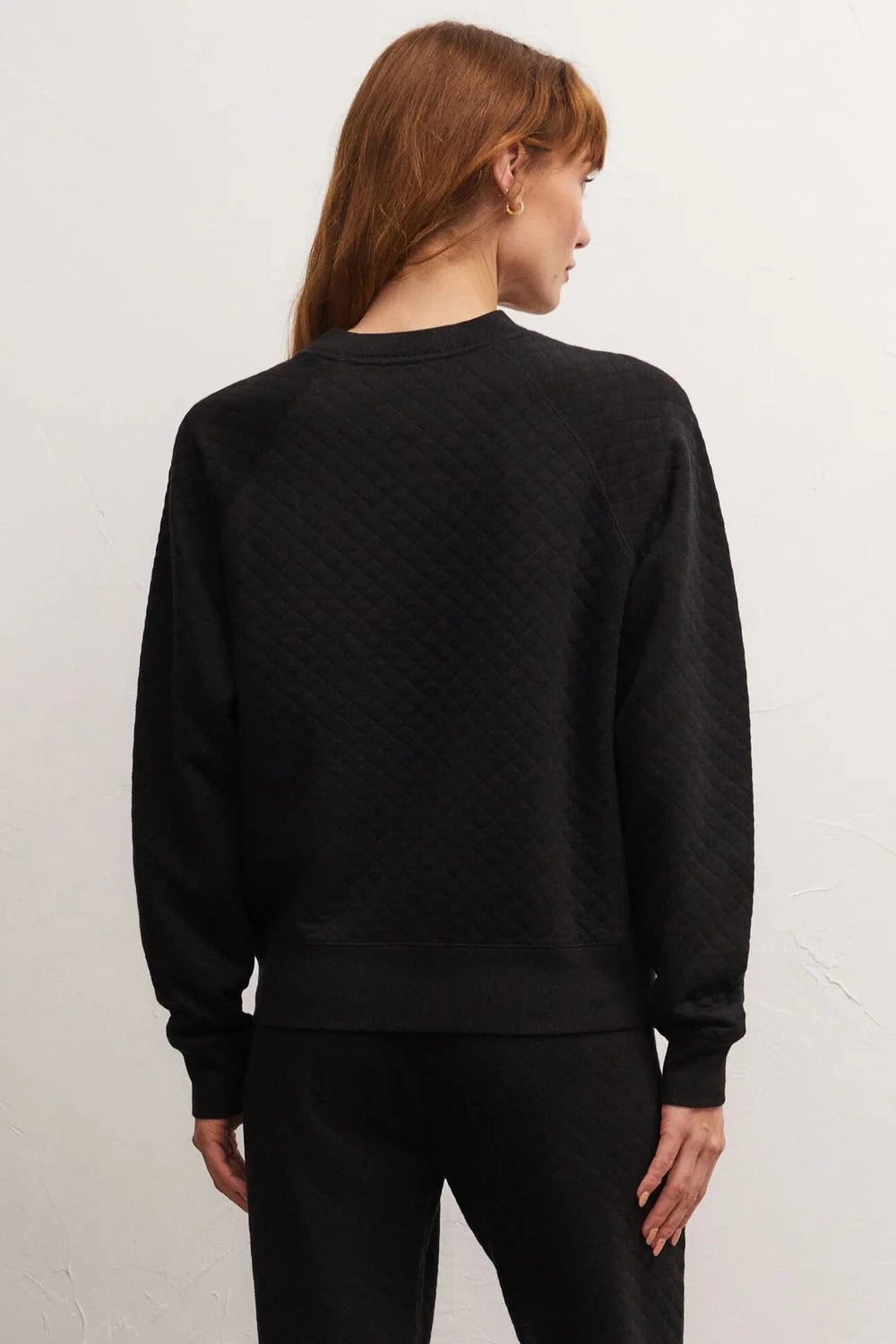 Volt Quilted Sweatshirt in Black