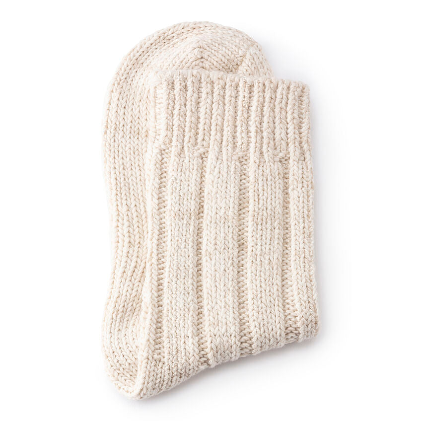 Cotton Twist Sock in Off-White