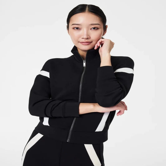 AirEssentials Striped Track Jacket in Very Black