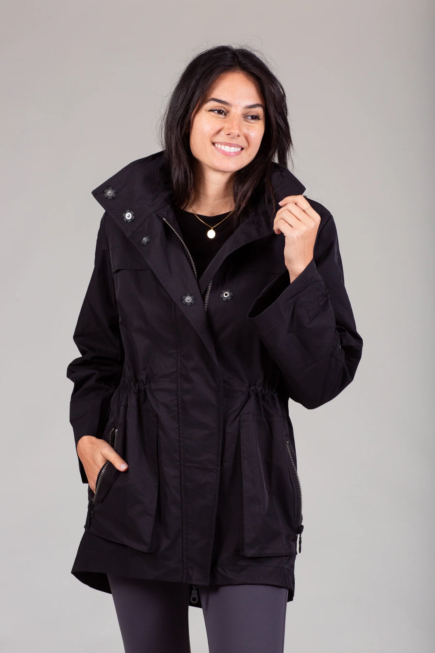 The Anorak Crinkle Jacket in Black