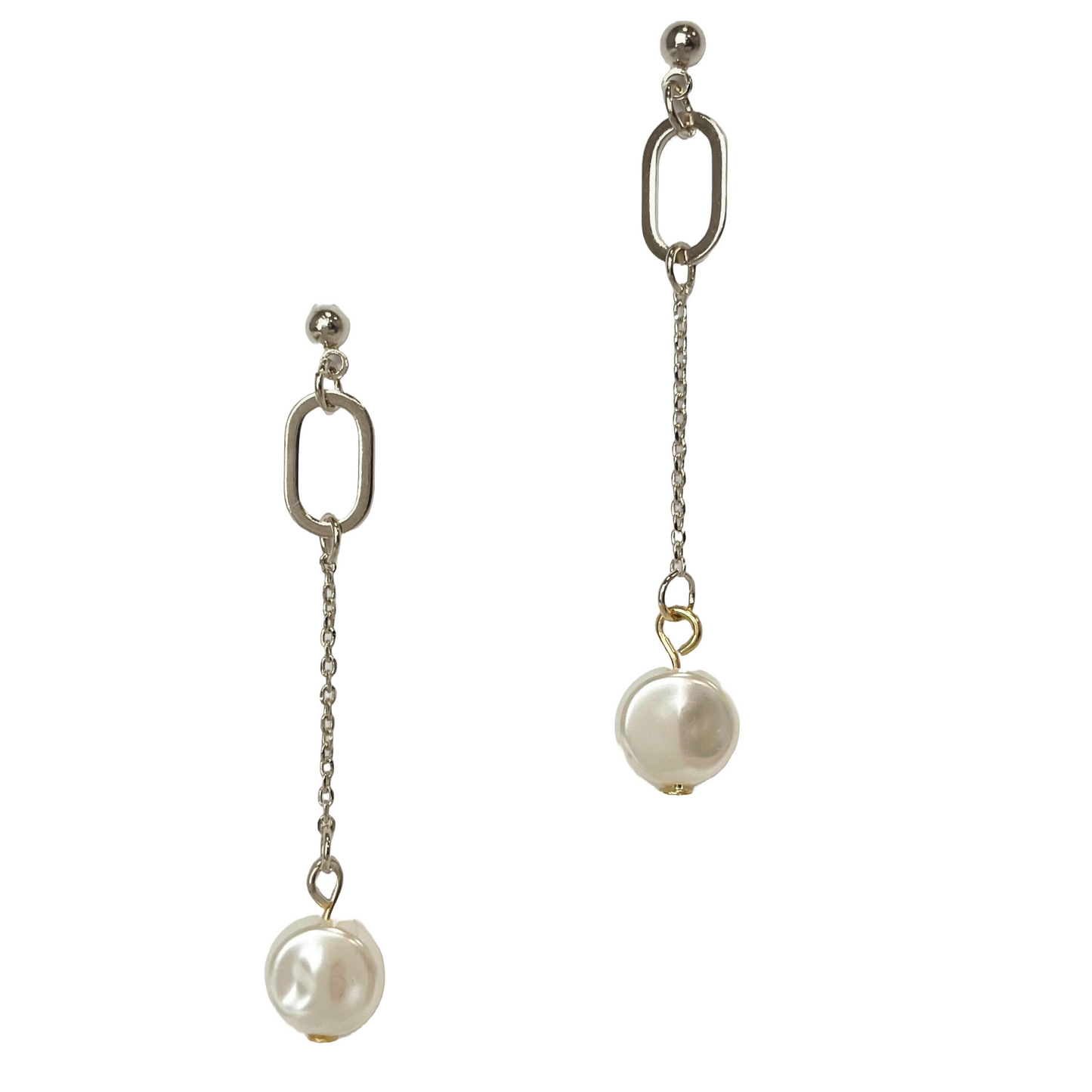 Elegant Crystal Drop Earrings in Silver