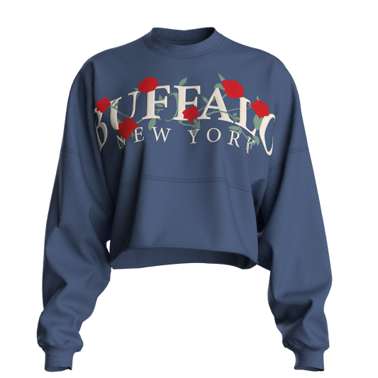 Long SleeveCrop Bflo Ny Roses