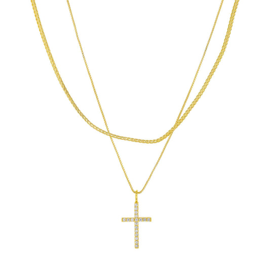 Cross Layered Necklace