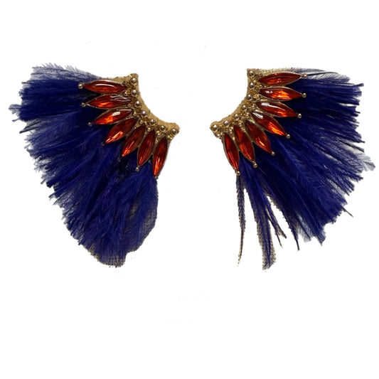 Feather And Crystal Earring