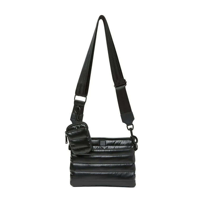 Downtown Crossbody in Pearl Black W/Black