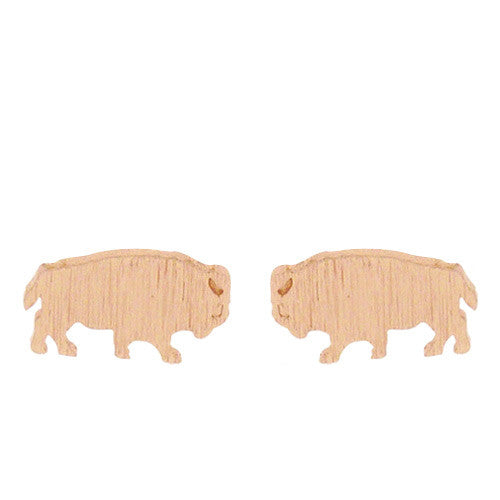 Buffalove Bison Earrings in Rose Gold