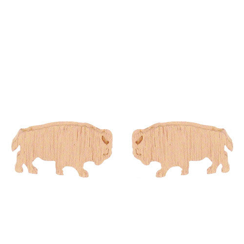 Buffalove Bison Earrings in Rose Gold