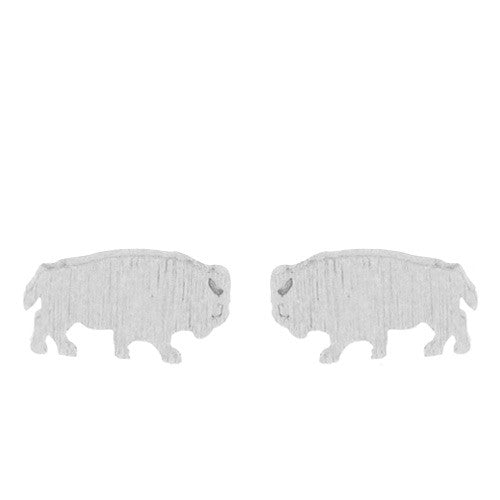 Buffalove Bison Earrings in Silver