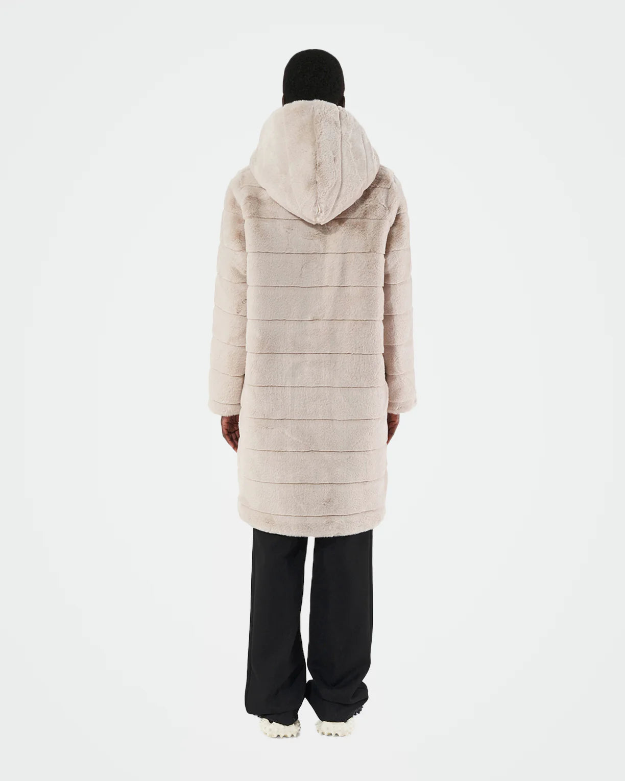 Celina Faux Fur Coat in Latte