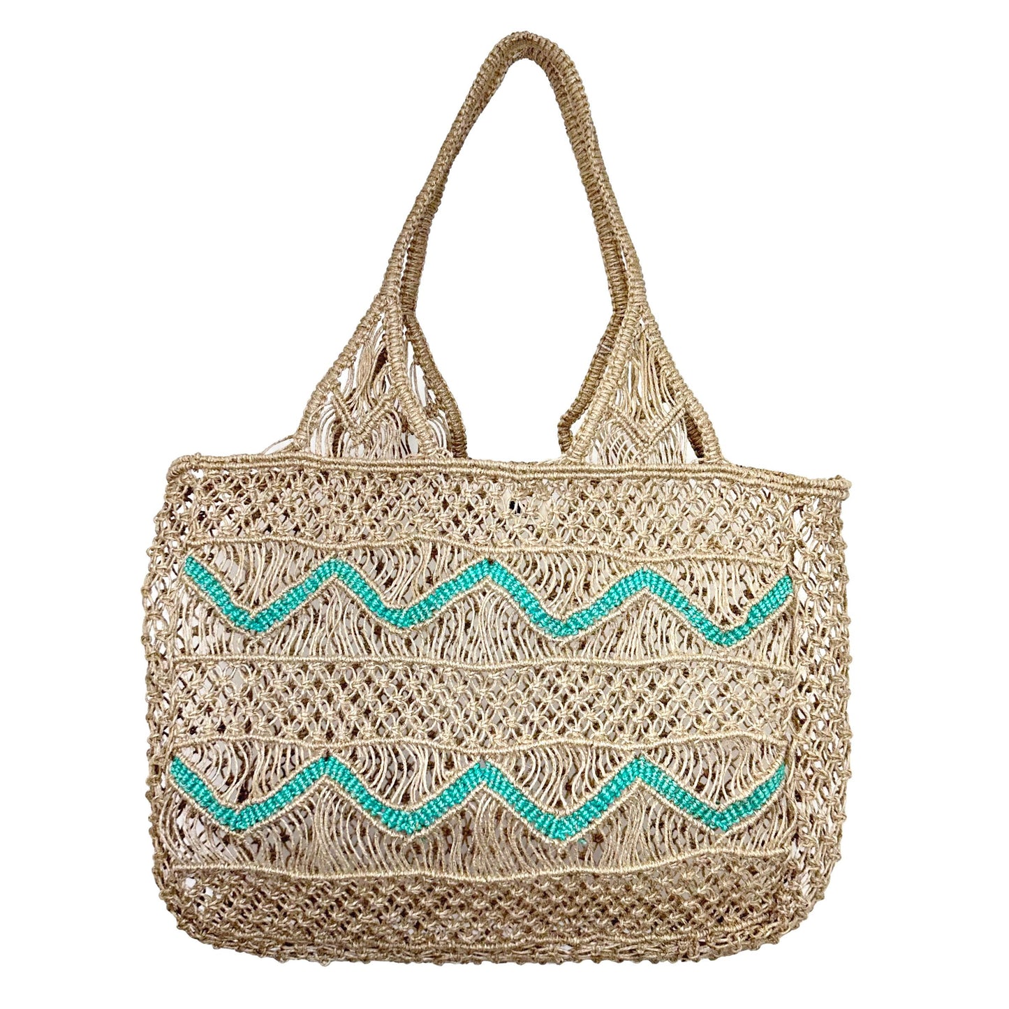 Lona Jute Bag in Turquoise