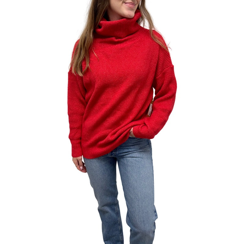Turtleneck Sweater in Red