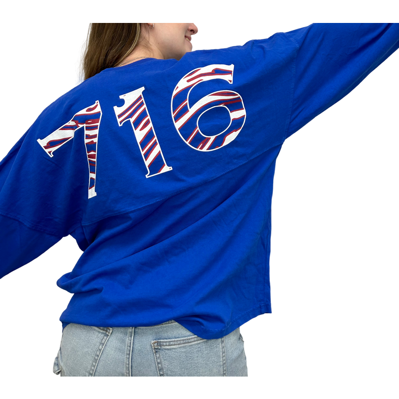 L/S Buffalo Ftbl 716 Back- Royal Blue