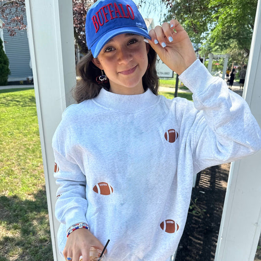 All Over Football Mock Neck