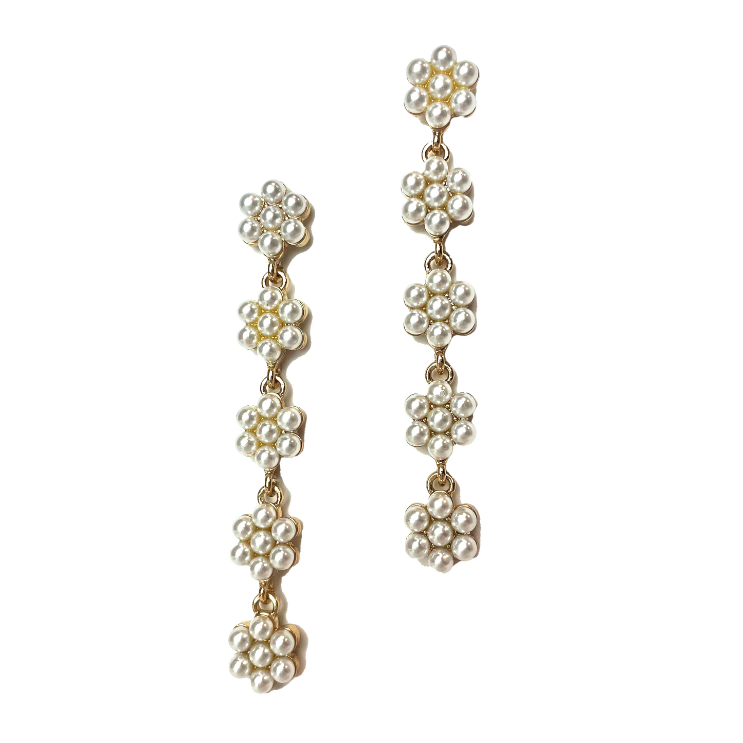 5 Flower Drop Earrings