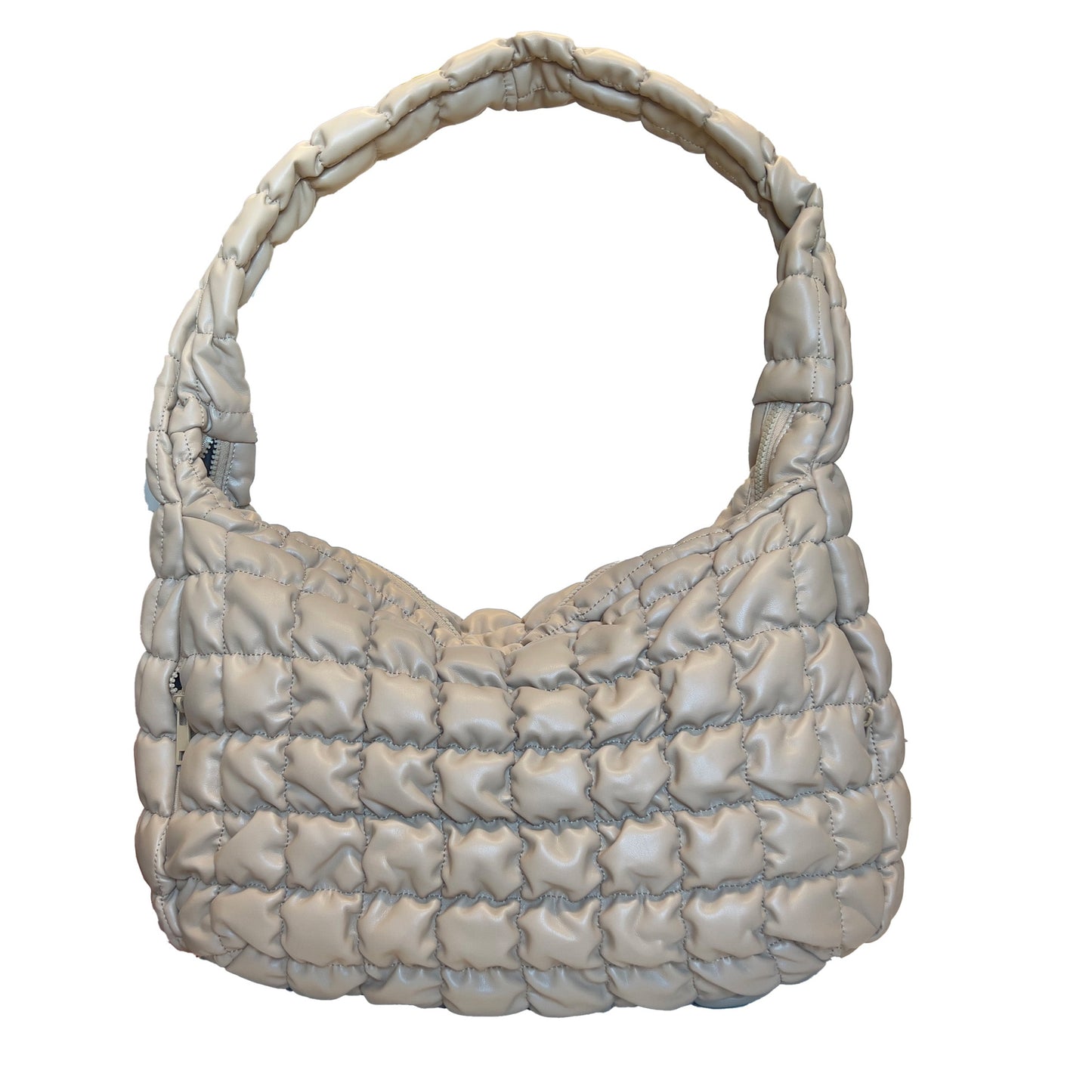 Vegan Carry All Quilted Bag in Beige