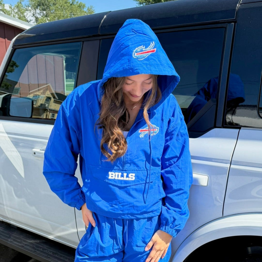 Bills Classic Windbreaker 1/2 Zip - Royal