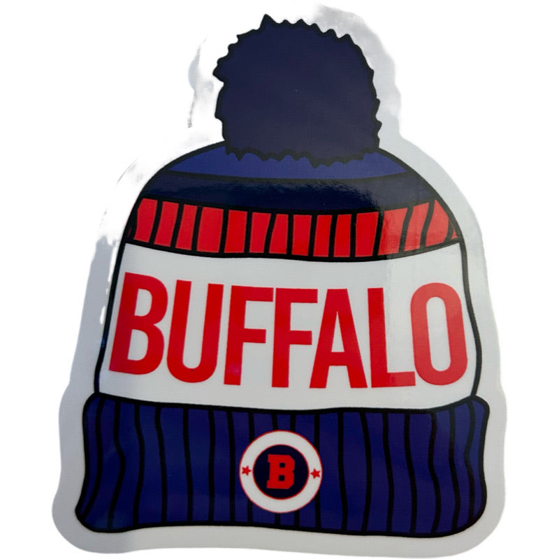 Buffalo Pom Beanie Sticker