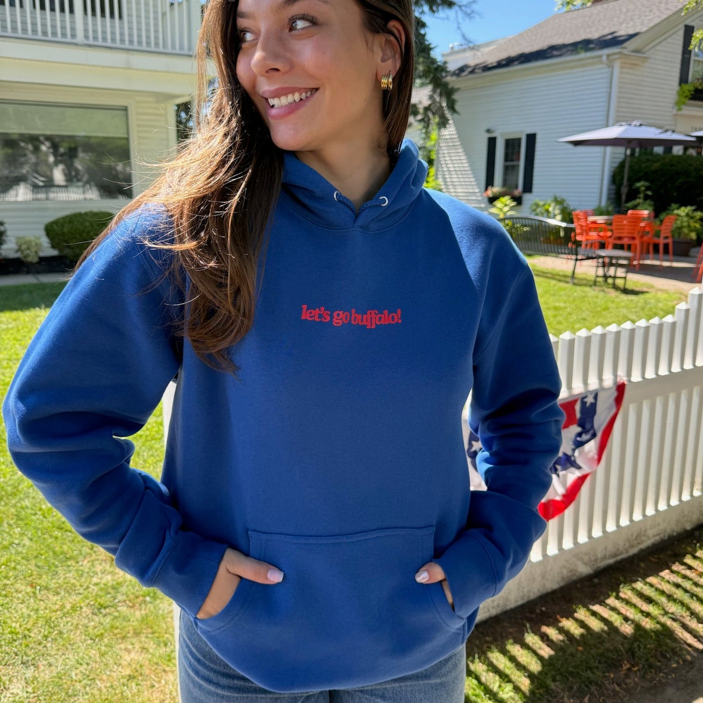 Return To Stadium Blue Hoodie
