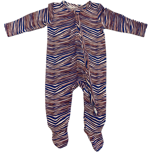 RWB Zebra 2 Way Zipper Footie