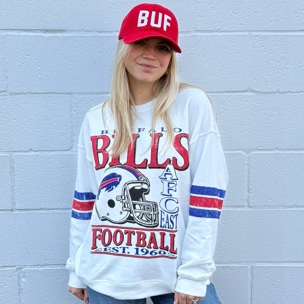 Bills Oversized Striped Fleece