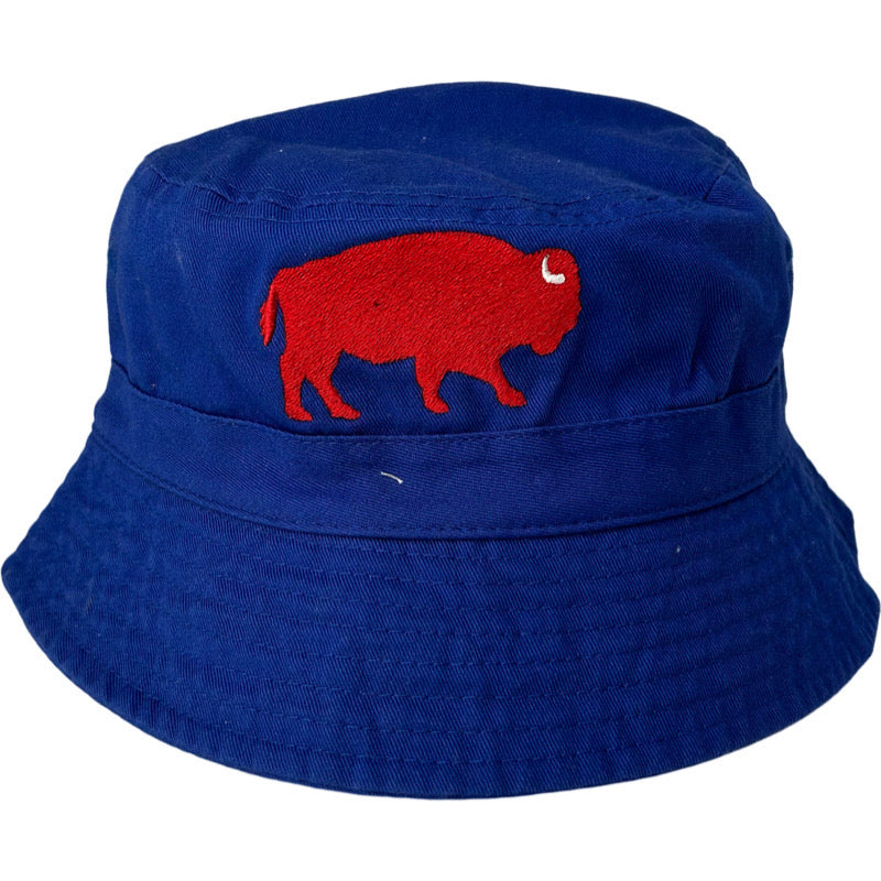 Standing Buffalo Bucket Hat- Royal/Red