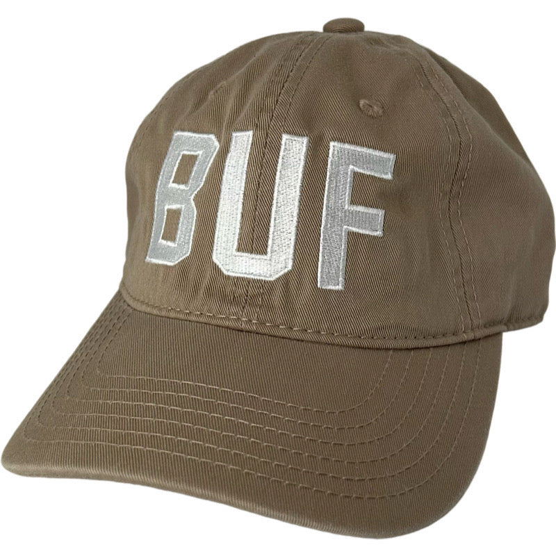 BUF Baseball Caps in Khaki/White