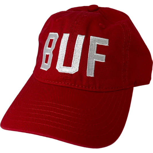 BUF Baseball Caps in Red/White