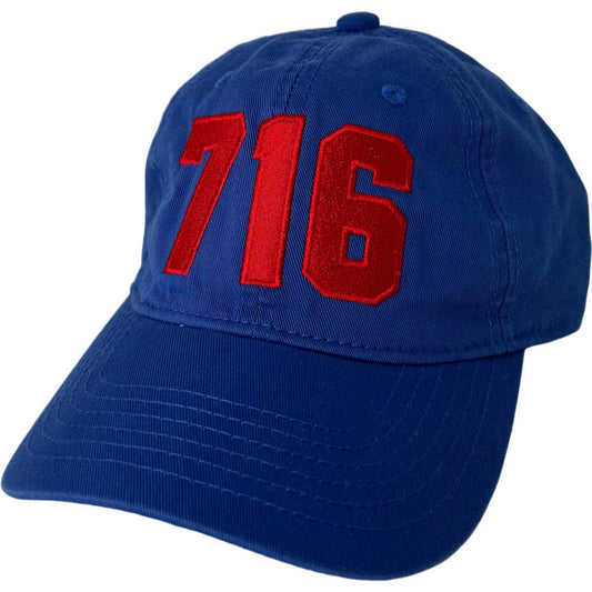 716 Baseball Caps in Royal/Red
