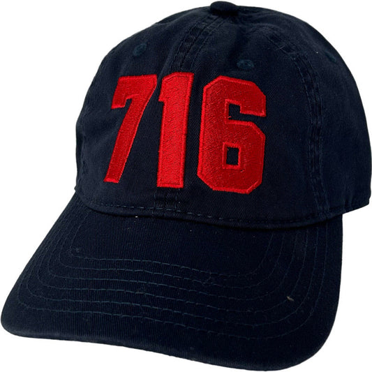716 Baseball Caps in Navy/Red