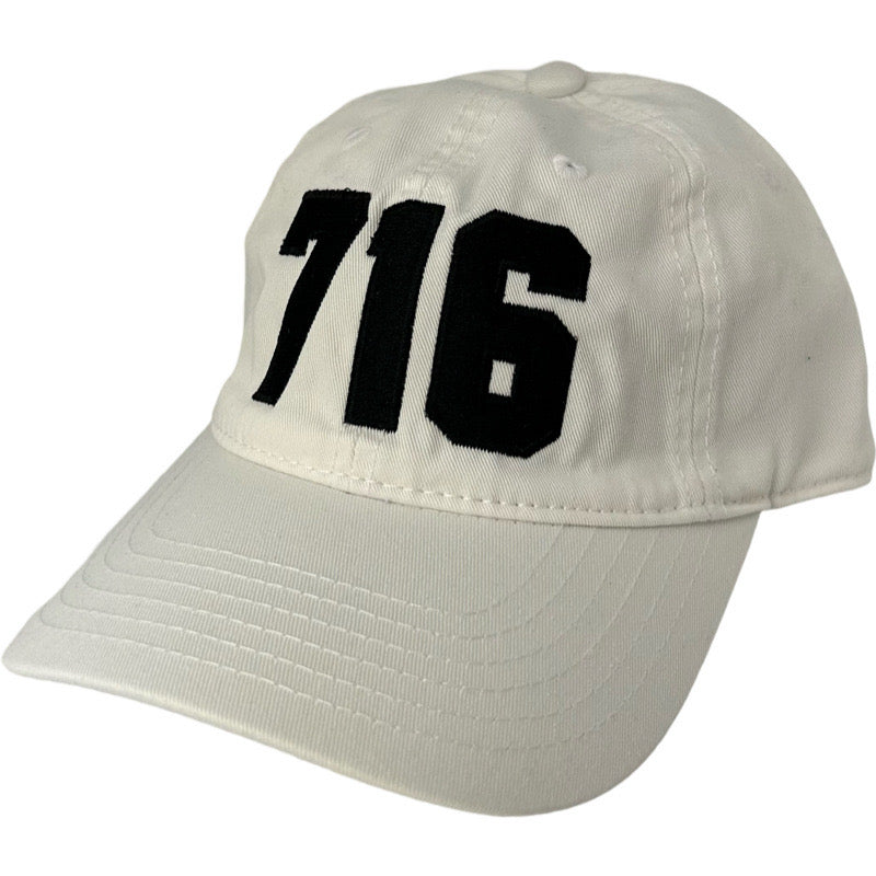 716 Baseball Caps in White/Black