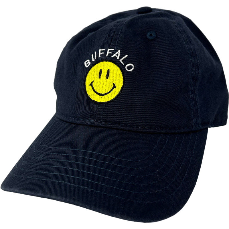 Buffalo Smiley Face Cap in Navy/White