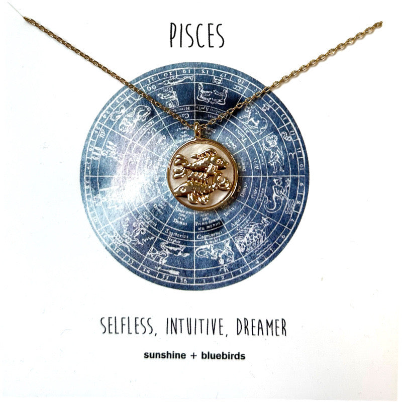 Zodiac Mother of Pearl Necklace