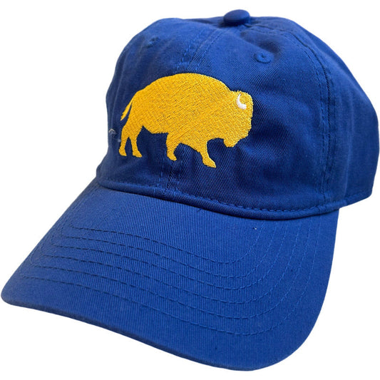 Standing Buffalo Baseball Hat in Royal/Gold