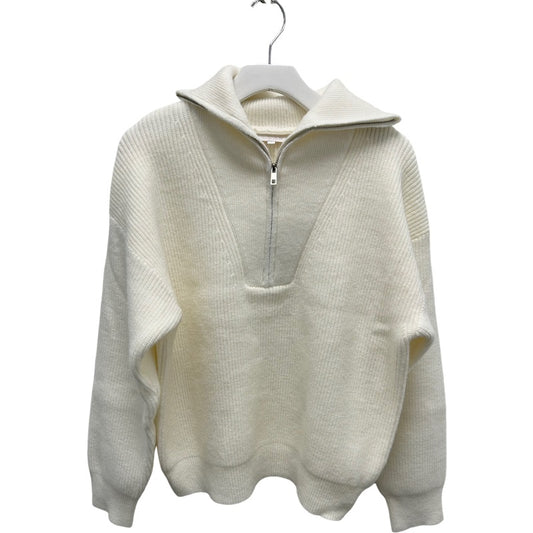 1/4 Zip Sweater in Ivory