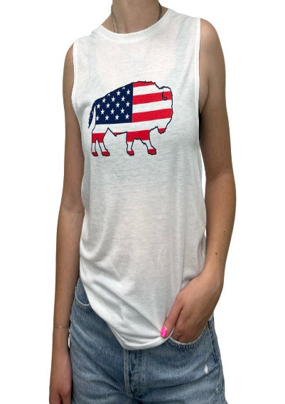 Flag Standing Buffalo Tank Top