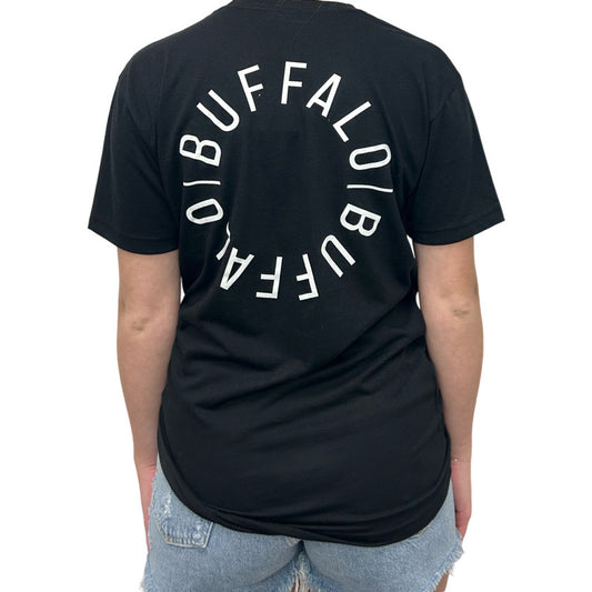 Full Circle Buffalo Tee in Black