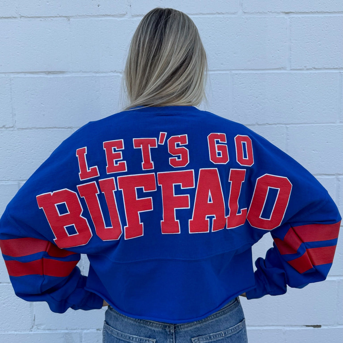 L/s Lets Go Buf Crop