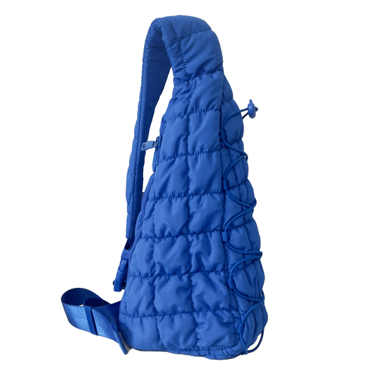 Quilted Sling Bag in Blue