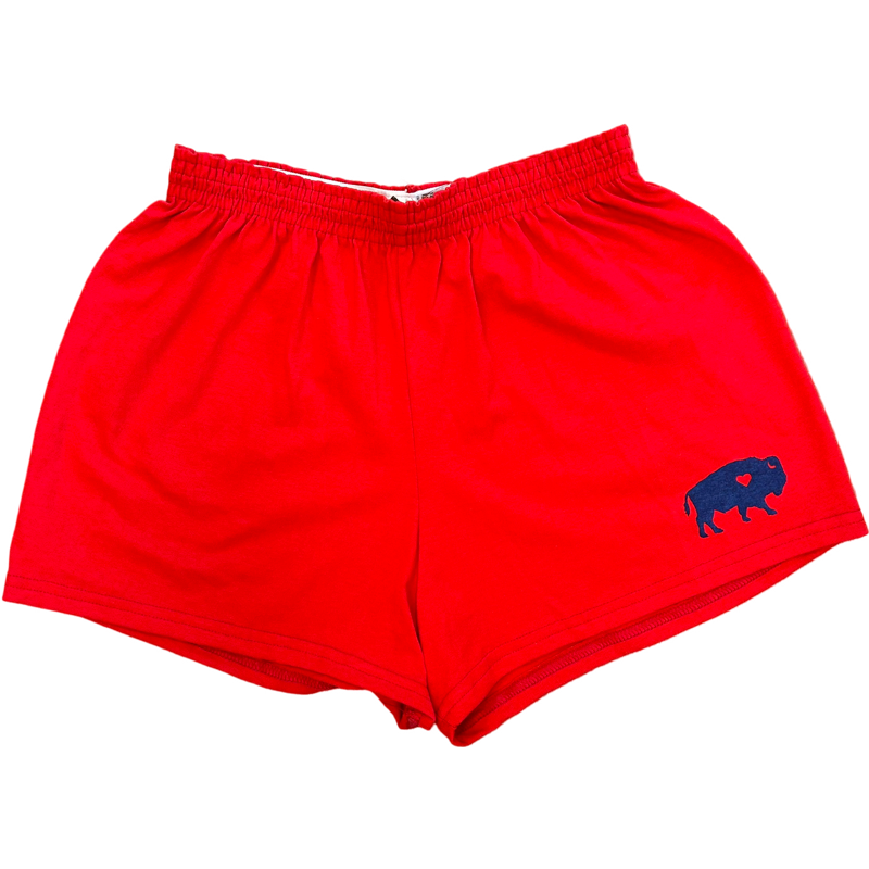Standing Buffalo Shorts in Red
