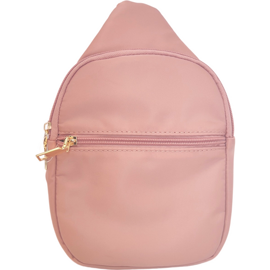 Nylon Sling Bag in Pink