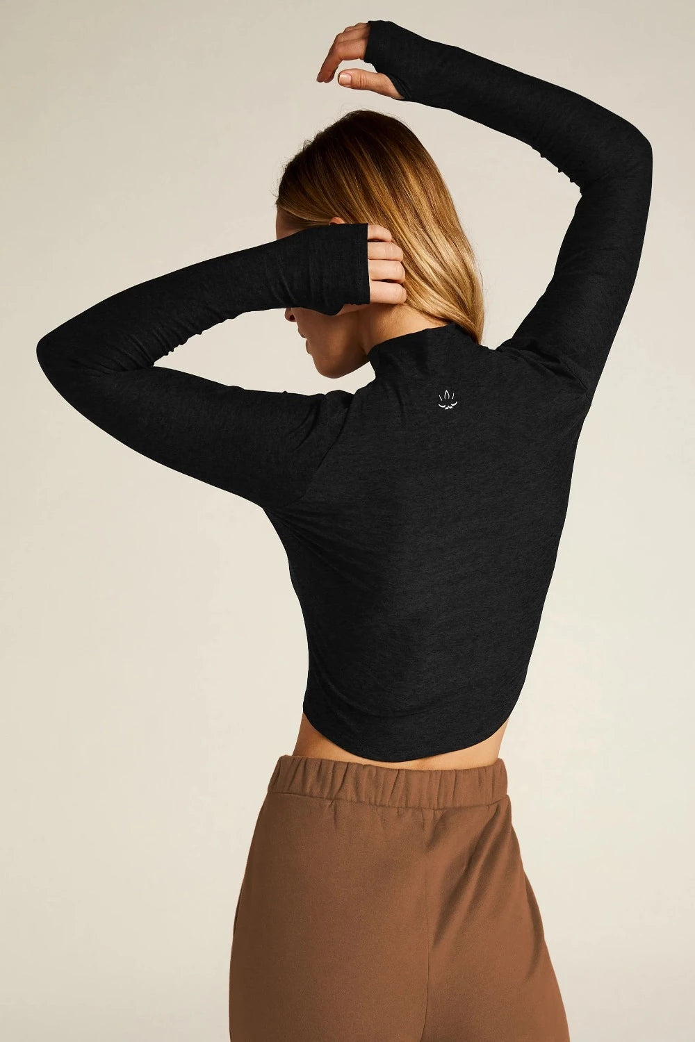 Moving On Cropped Pullover in Black