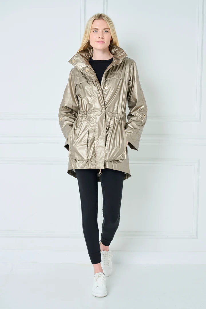 The Anorak Crinkle Jacket in Gold